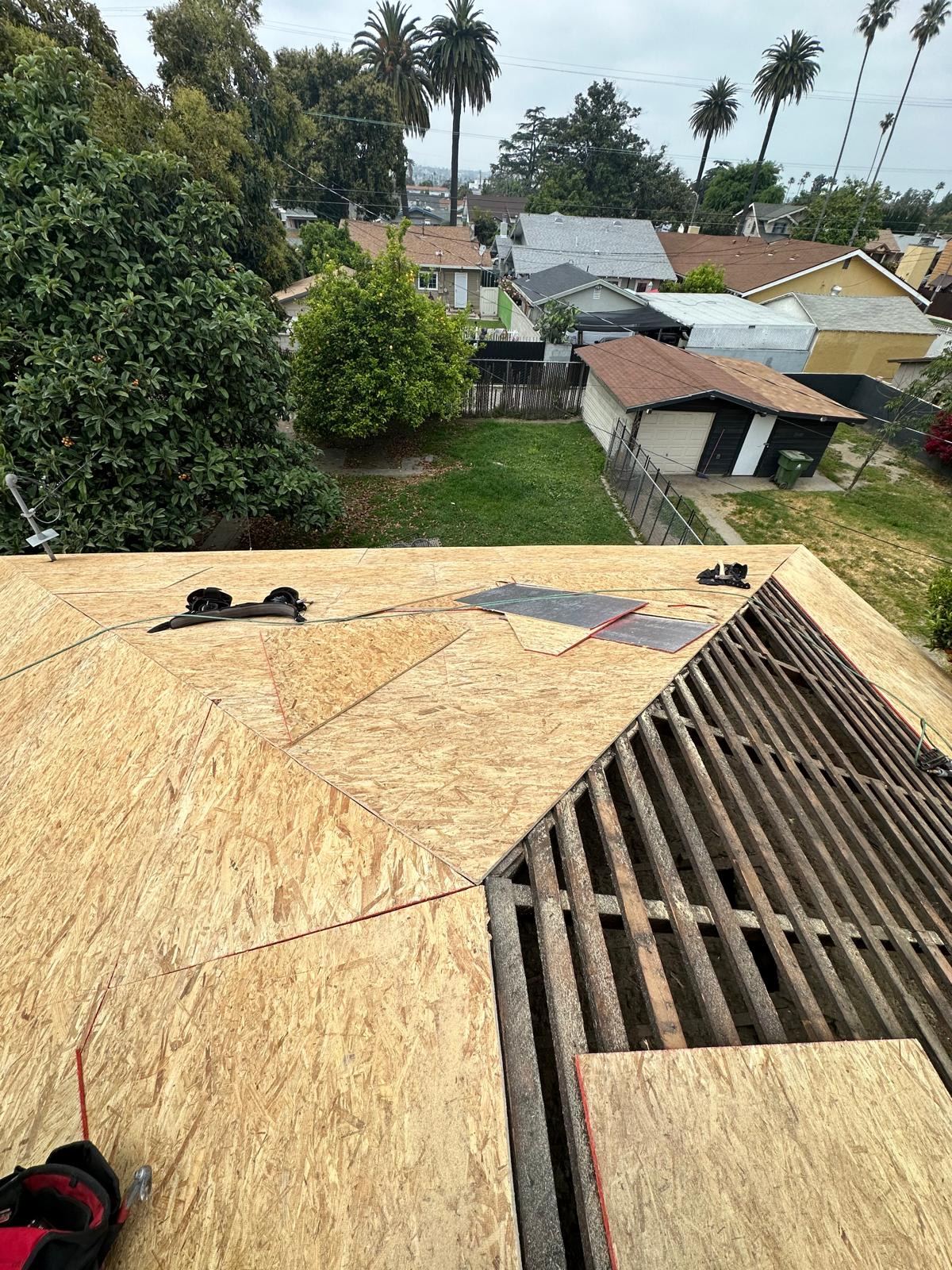 New OSB decking over old skip sheathing